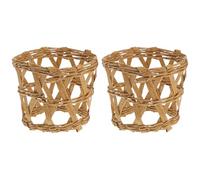 Angoily Cup Insulator Sleeves for Outdoor Dinner Table Or Event Use Random Color 2pcs Khaki Handmade Lightweight Synthetic Material Glassware Covers Anti-Scald Feature