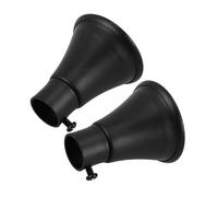 Angoily Curtain Rod Finials Decorative Round Iron Caps End for Window Drapery Poles Black 22mm Pair Home Curtains Accessories