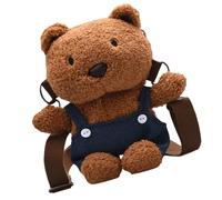 Angoily Cute Bear Random Color Random Adorable Cartoon Bear Appearance and Enough Room Shoulder Bag Plush Crossbody Bag with Strong Durability for Travel and Daily Necessities Daily Use