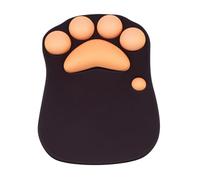 Angoily Cute Cat Paw Mouse Pad Kawaii Gaming Desk Accessory Non-slip Black Computer Mat for Home Office Use with Creative Pattern Design
