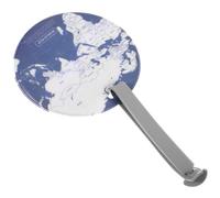 Angoily Cute Luggage Tags PVC World Map Style Travel Tags for Women Portable Easy to Spot Blue Suitcase Identifier Decoration