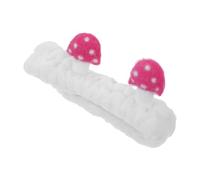 Angoily Cute Mushroom Headband Practical and Stylish Spa Hair for Women and Teens, Elastic Flannel Hairband Soft Wide Band That Will Not Hurt The Skin for Facial Cleaning and Shower