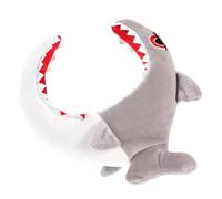 Angoily Cute Plush Shark Headband for Women Animal Headwear Washing Face Makeup Spa Headband Soft Grey Shark Design for Home Travel and Party Use