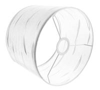 Angoily Cylinder Cloth Lampshade 25Cm Silver Striped Fabric Universal Small Replacement Lamp Cover for Household Table Lamps