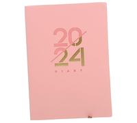 Angoily Daily Academic Planner Notebook for Schedule Organizing Portable Pink Writing Book for Students Office Workers Teachers Day Calendar Diary with Prioritizing and Personalizing