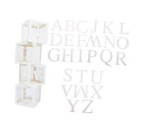 Angoily Decorative Balloon Boxes with Letters for Wedding and Party Backdrop Fillable Love and Letter Cards for DIY Events and Festival Decorations