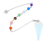 Angoily Delicate Crystal Pendulum Hexagonal Cone Amulet Healing Meditation Accessory Fine Workmanship Comfortable Tentacle Creative Ornamental Pendant for Festival Dinners and Travel