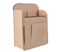 Angoily Diaper Bag Backpack Large Capacity Felt Organizer Beige | Breathable Back Panel, Padded Shoulder Straps, Multi-section Interior Design, for Working Parents and Daycare