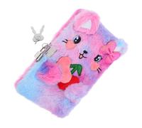 Angoily Diary With Lock: A5 Fluffy Cat Diary Notebook With 2 Keys & Plush Cover For Girls - Cute Writing Journal For Drawing & Writing