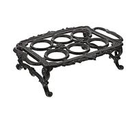 Angoily Dining- Table Egg Holder Metal Tray Drawer Tray 1pc Cast Iron Egg Rack European Style Crisper Refrigerator Egg Holder Spiral Egg Holder Reliable Egg Rack