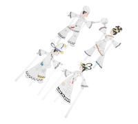 Angoily DIY Shadow Puppet Kit for Kids 4pcs Traditional Chinese Character Puppets Colorful Craft for Family Fun Cultural Education