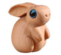 Angoily DIY Wooden Bunny Rabbit Pendant Keychain for Car Hanging Decor Vintage Carved Rabbit Charm for Jewelry Making and Craft Projects Small Compact DIY Charm for Necklace Bracelet