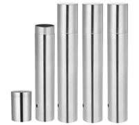 Angoily Document Organizer Waterproof and Tear-Resistant for Diplomas and Marriage Licenses Birth Certificate Holder Tube with Silver Round Cylinder Design Stainless Steel 4pcs for Desk