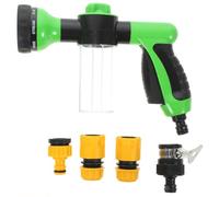 Angoily Dog Shampoo Hose Attachment, Dog Soap Sprayer, Water Hose Nozzle with Soap Dispenser and Connectors for Pet Bathing, Window Cleaning