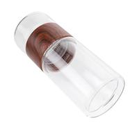 Angoily Double Layer Glass Cup Water Cup 300ml Glass Double Walled Design Heat Resistant Herbal Beverage Brewing Portable Tea Mug for Daily Use Random Color