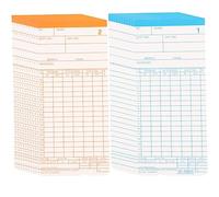 Angoily Double Sided Cards for Office Attendance Recording High Grade Paper with Craftsmanship Lightweight Portable Monthly Summary Cards for Employee Work Tracking