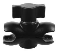 Angoily Double Socket Arm with Ball Head Connecting Rod for Motorcycle Handlebar Camera Mount Extended Aluminum Alloy Clamp Stable Rotation for Sports Cameras Outdoor Use