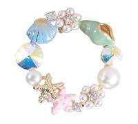 Angoily Drip Oil Brooch Breastpin Creative Fashionable Alloy Decorative Delicate Brooch Imitation Pearl for Holiday Season Beach Activities Sea Star Conch Design