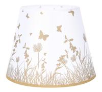 Angoily E27 Tapered Fabric Lamp Shade 22cm Bottom 14cm Top 17cm Height Bedside Table Lamp Cover Nightstand Light Shade for Bedroom Golden Butterfly Pattern