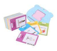 Angoily Early Education Learning Device with Flash Cards Bilingual Spanish English Audio Educational for Speech Development and Cognitive Skills Blue Sensory Speech for Preschoolers