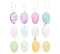 Angoily Easter Baubles Reusable and Not Easy to Deform 12pcs Decorative Hanging Ornaments Foam Decors for Easter Tree Decorations for Birthday and Party Favors