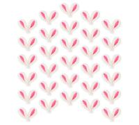 Angoily Easter Bunny Ears and Tail Decorations 30pcs Diy Jewelry Pendants Hairpin Making Accessories