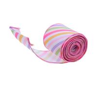 Angoily Easter Wired Edge Ribbon Roll, 6.3Cm Wide X 10 Yards Long, Wire-Edged Burlap Texture DIY Ribbon for Spring Party Wrapping, Crafting, Wreath Making and Outdoor Seasonal Decoration