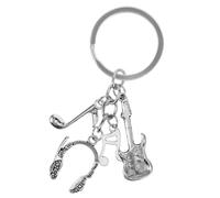 Angoily Easy Key, Enthusiasts Keychain Metal for Music Not Note Or Guitar Ornament, Sturdy and to Fade Purse Or Backpack Accessories