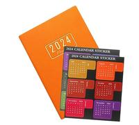 Angoily Efficient Daily Planner Notepad with Monthly Index Stickers Orange Cover Teacher Lesson Organizer Schedule Book for Work Study