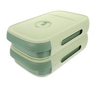 Angoily Egg Carton Drawer Type Box Cover Large Capacity Refrigerator Storage Case Automatic Rolling for Home Kitchen Use