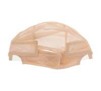 Angoily Elastic Beige U-Shaped Wig Cap 4X5 Inch with Ear Cutouts, Double-Sided Velvet Lace Mesh Hair Net for Women’S Wig Cover and Hair Styling