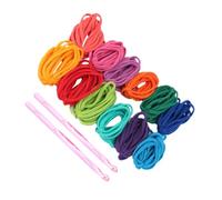 Angoily Elastic Weaving Loom Loops Kit for DIY Crafts Colors with Durable Stretchy Potholder Ropes and Crochet Hooks Flexible Elastic Bands for Handmade Coasters Heat Insulation Pads and