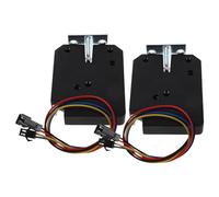 Angoily Electric Control Cabinet Lock and Multiple Unlocking Methods 2pcs Black with Robust Security Mechanism Metal and Plastic Construction, Modern Style, Suitable for Lockers
