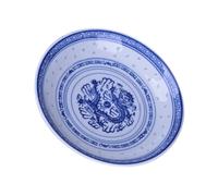 Angoily Elegant Chinese Retro Style Ceramic Plate with Azure Dragon Pattern, White Ceramics Material, Stable Placement Feature, for Parties and Birthdays as Decorative Snack Dish or Photo