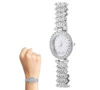 Angoily Elegant Ladies Watch Silver with Metal Quartz Movement Precise Time Display and Decorative Wrist Watch Suitable for Many Occasions for Casual and Business Use