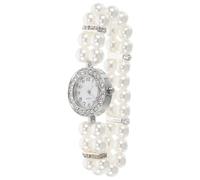 Angoily Elegant Pearl Bracelet for Women, Vintage White Plastic and Alloy Accessory with Scratch Resistant Finish, Dainty Design for Christmas Parties, for Mothers and Daughters