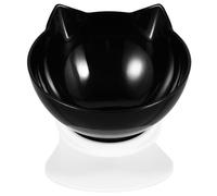 Angoily Elevated Tilted Plastic Cat Feeding Bowl for Pets with Neck Protection Water Feeder Dish for Comfortable Eating Reduces Food Waste and Neck Strain for Cats and Dogs