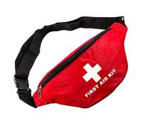 Angoily Emergency Bag Waterproof Nylon First Aid Waist Pack Red Running Pouch Hiking Bum Bag to Keep First Aid Items Dry and Safe for Paddling Boating