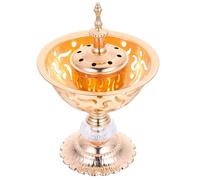Angoily European Incense Burner for Meditation Decoration and Incense Burning Made of Iron with Hollowed-out Design for Religion and Yoga Room Home Decor