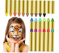 Angoily Face Paint Crayons Face Painting Kit Oil Wax Sticks with Compact Design for Easy Wash Off Assorted Bright Colors at Parties Halloween