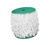 Angoily Faux Pearl Beads Chain White Round Beaded Garland for DIY Crafts Wedding Home Decor Jewelry Making Accessories