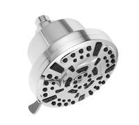 Angoily Filtered Stainless Steel Round Showerhead with Pressure Boost and Hard Water Filter Electroplated Design for Home Hotel School and Dormitory Bathrooms Modern Bathroom Gadget