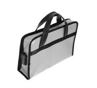 Angoily Fireproof Handheld Document Bag Portable Briefcase with Multi Compartment Laptop Storage Lightweight Office Organizer for Business Travel and Meetings Gray Professional Carry Case