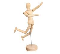 Angoily Flexible Jointed Wooden Drawing Mannequin for Artists Movable Body Figure for Sketching Painting and Desk Decoration Adjustable Poses Wood Craftsmanship