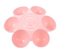 Angoily Flower-shaped Plastic Cat Feeder Bowl Multi-pet Feeding Dish for Puppies and Cats Bite-resistant Material Easy to Clean Water and Food Holder for Home Use