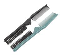Angoily Folding Comb, 2pcs Folding Hair Brush, Durable Double-sided Hairdressing Tool for Curly And Straight Hair, Portable Travel Brush And Comb Combo in Assorted Colors
