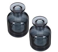 Angoily Fragrance Diffuser Bottle 150Ml Blue Empty Glass Jar with Reed Sticks for Aromatherapy Home Office Spa Room Decor 2 Piece Set