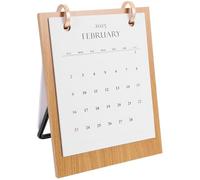 Angoily Frame Desk Calendar with Flipped Monthly Pages Smooth Material Desktop Calendar for Office and Home Organization Practical Standing Planner for Life Scheduling