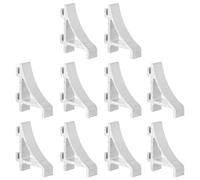 Angoily Freezer Shelf Clips 10Pcs Stainless Steel Refrigerator Shelf Brackets Support Hooks for Cooler Fridge Shelves Replacement Parts 1.1X0.9X0.3 Inch
