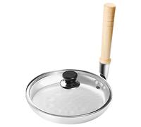 Angoily Frying Tamagoyaki Pan Nonstick Egg Frying Pan Jaese Oyakodon Tamagoyaki Egg Pastry Mini Metal Skillet Omelette with Wood Handle for Home Kitchen 17CM
